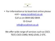  CSCS Test,  CSCS Card,  Health and Safety Test in Manchester