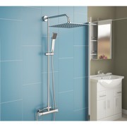 Get 38% discount on Slimline Square Twin Head Thermostatic Shower Mixe